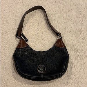 Dooney & Bourke brown and black mini leather bag